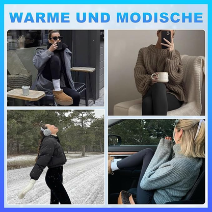 3er Pack Thermo Leggings Damen mit Taschen – Gefütterte High Waist Thermoleggings für den Winter, Fleece Warm, Blickdicht und Bequem
