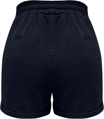 Sommer-Shorts aus Baumwolle und Leinen