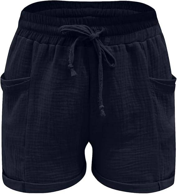 Sommer-Shorts aus Baumwolle und Leinen