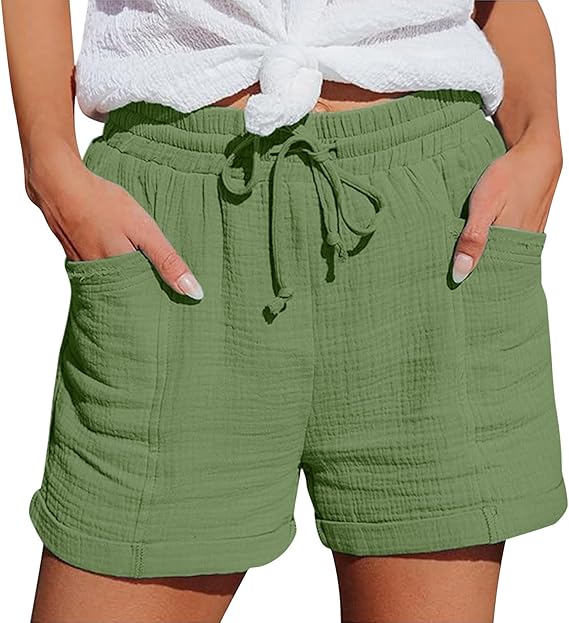 Sommershorts aus Baumwolle und Leinen