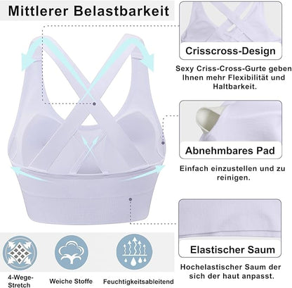Sport-BH ohne Bügel – Kreuzrücken & Herausnehmbare Pads