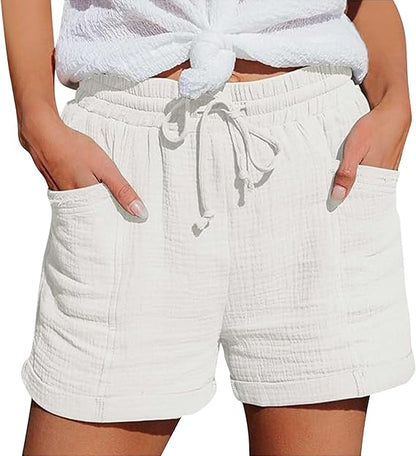Sommer-Shorts aus Baumwolle und Leinen
