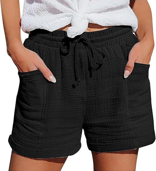 Sommer-Shorts aus Baumwolle und Leinen