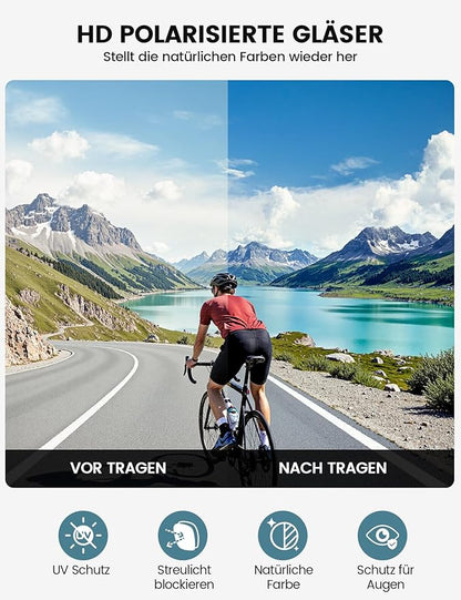 Unisex Sport-Sonnenbrille – Polarisiert & Ultraleicht (24g)