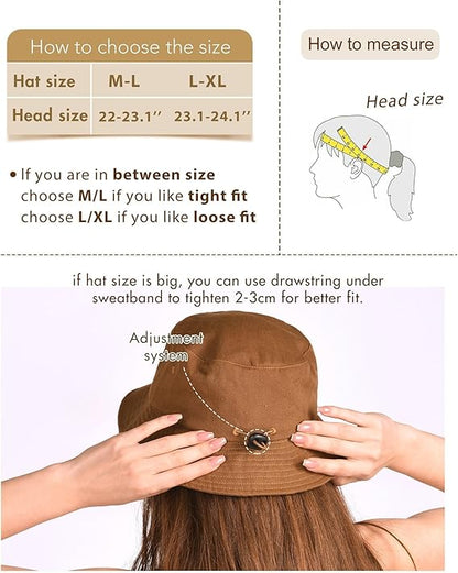 Unisex Fischerhut aus Baumwolle – Verstellbarer Sonnenhut