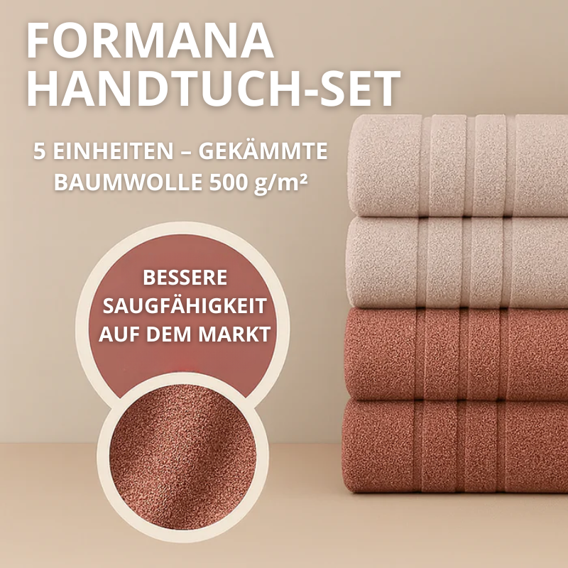 Formana Handtuch-Set 5 Stück Gekämmte Baumwolle • Kaufe 2, erhalte 5