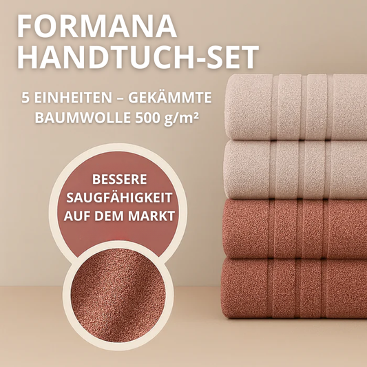 Formana Handtuch-Set 5 Stück Gekämmte Baumwolle • Kaufe 2, erhalte 5